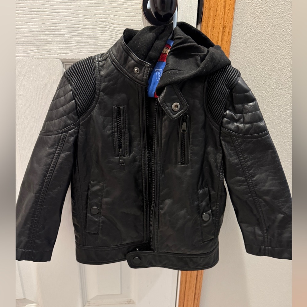 Boys size 4 leather jacket.